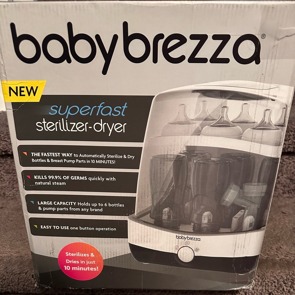Baby Brezza SUPERFAST Sterilizer Dryer - Start-To-Finish-In 10 Minutes